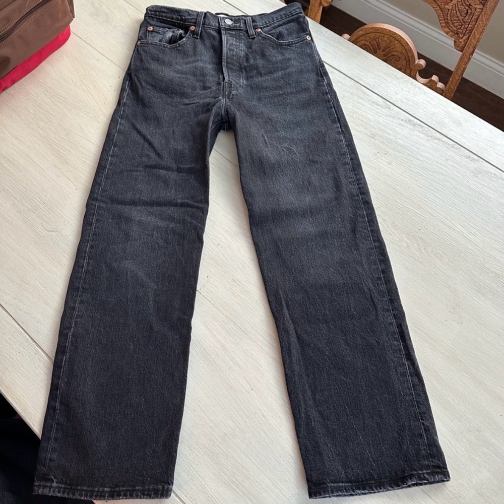 Levi’s Ribcage Ankle Jeans Black Denim 27